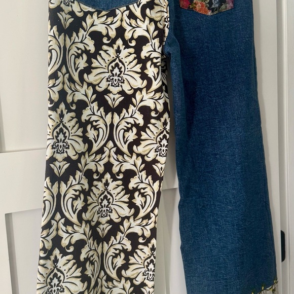 Alice + Olivia Blue and Green High Rise Jeans NWT - Picture 6 of 9